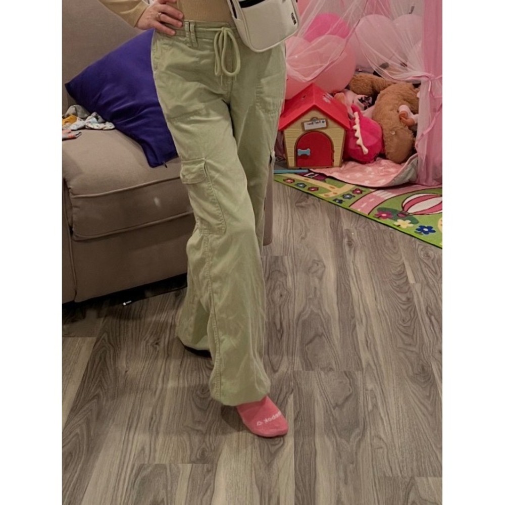 Wild Fable Olive Green Cargo Pants Womens Size XXS Drawstring Jogger Y2K Utility